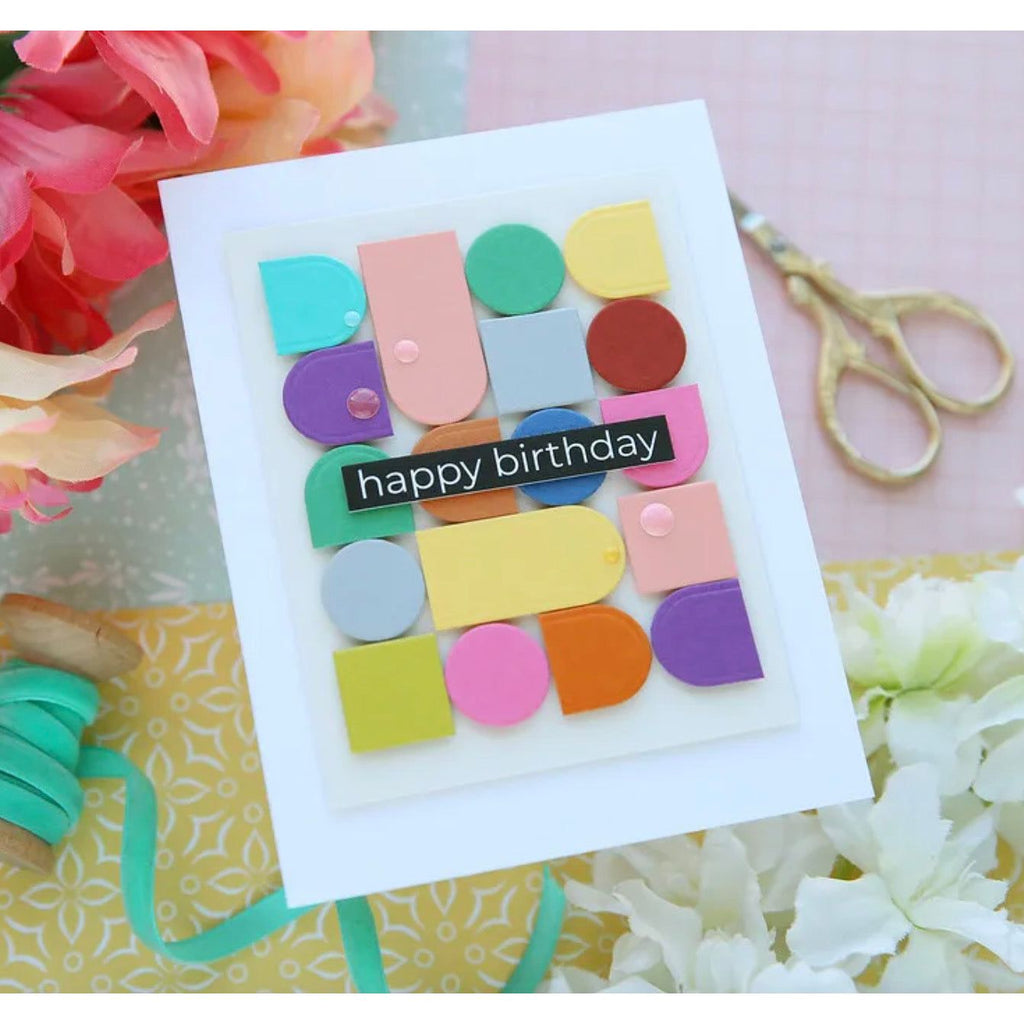 Simon Says Stamp! Simon Says Stamp GEOMETRIC BUILDER CIRCLES Wafer Dies sssd112161 Birthday Card | color-code:ALT01