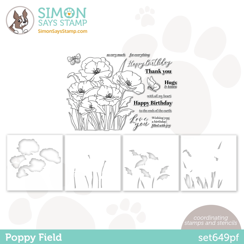 Simon Says Stamps and Stencils Poppy Field