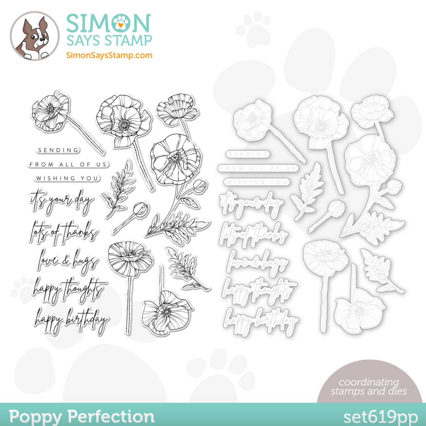 Simon Says Stamps and Dies Poppy Perfection