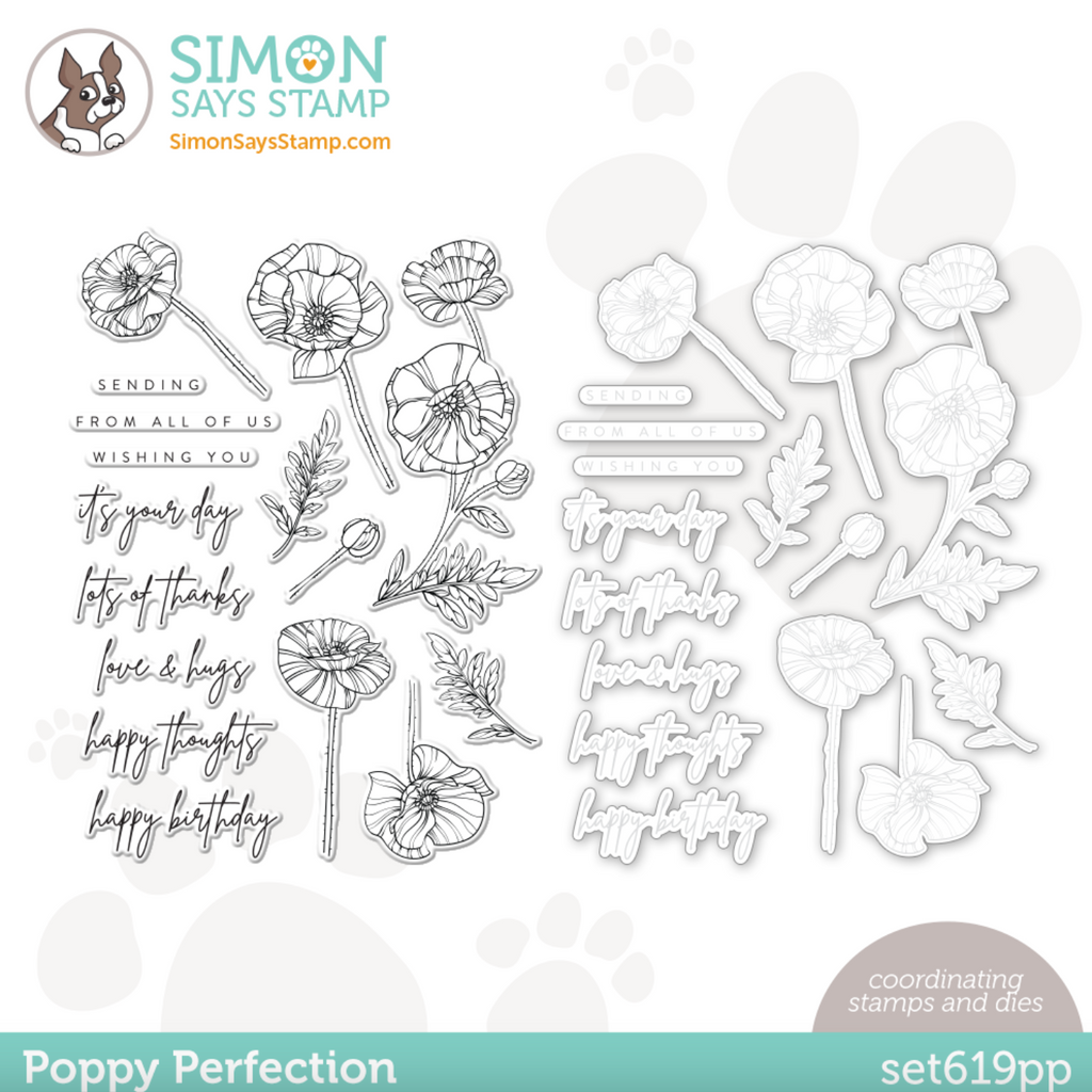 Simon Says Stamps and Dies Poppy Perfection