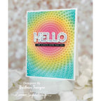 Simon Says Stamp Embossing Folder Radial Dots sf415 Favorite Things Hello Card | color-code:ALT01