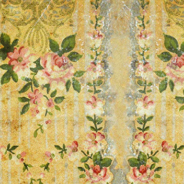 Tim Holtz Fabric By The Yard Yellow Wallpaper pwth247 Eclectic Elements Palette