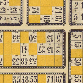Tim Holtz Fabric By The Yard Yellow Numbers pwth246 Eclectic Elements Palette