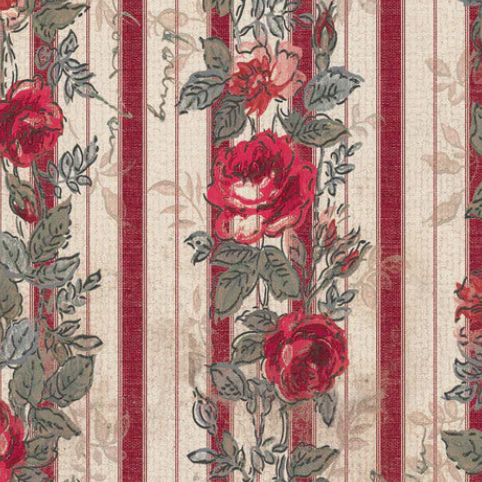 Tim Holtz Fabric By The Yard Red Wallpaper pwth227 Eclectic Elements Palette