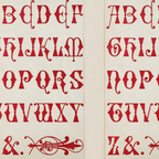 Tim Holtz Fabric By The Yard Red Typography pwth224 Eclectic Elements Palette