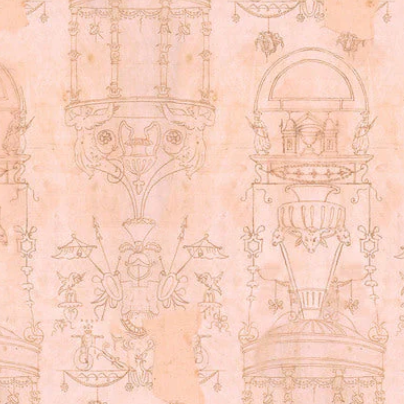 Tim Holtz Fabric By The Yard Pink Toile pwth218 Eclectic Elements Palette