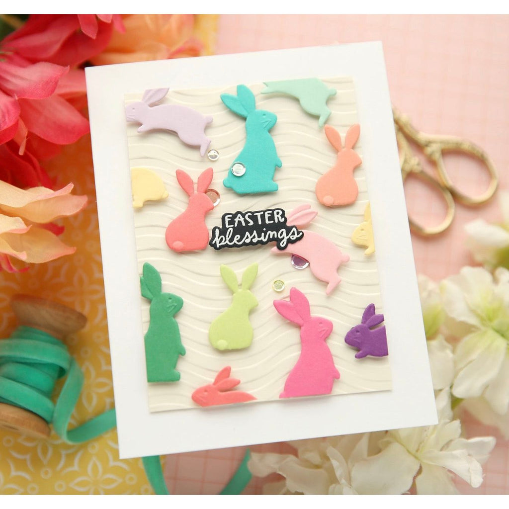 Simon Says Stamp Embossing Folder and Cutting Dies Springtime Bunnies sfd516set Favorite Things Easter Card | color-code:ALT01