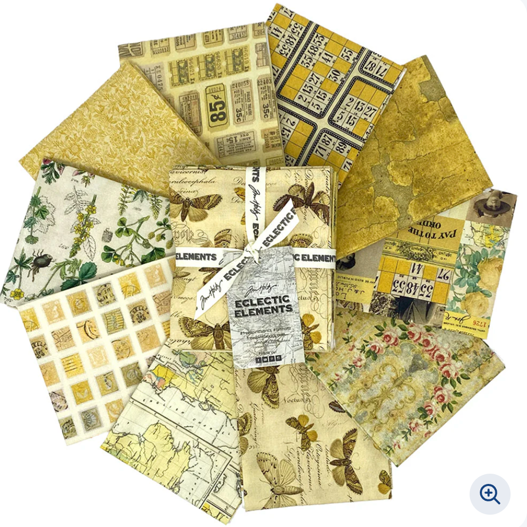 Tim Holtz Fabric Palette Fat Quarters Bundle Pink Red Orange And Yellow