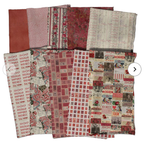Tim Holtz Fabric Palette Red Bundle of 10 Fat Quarters