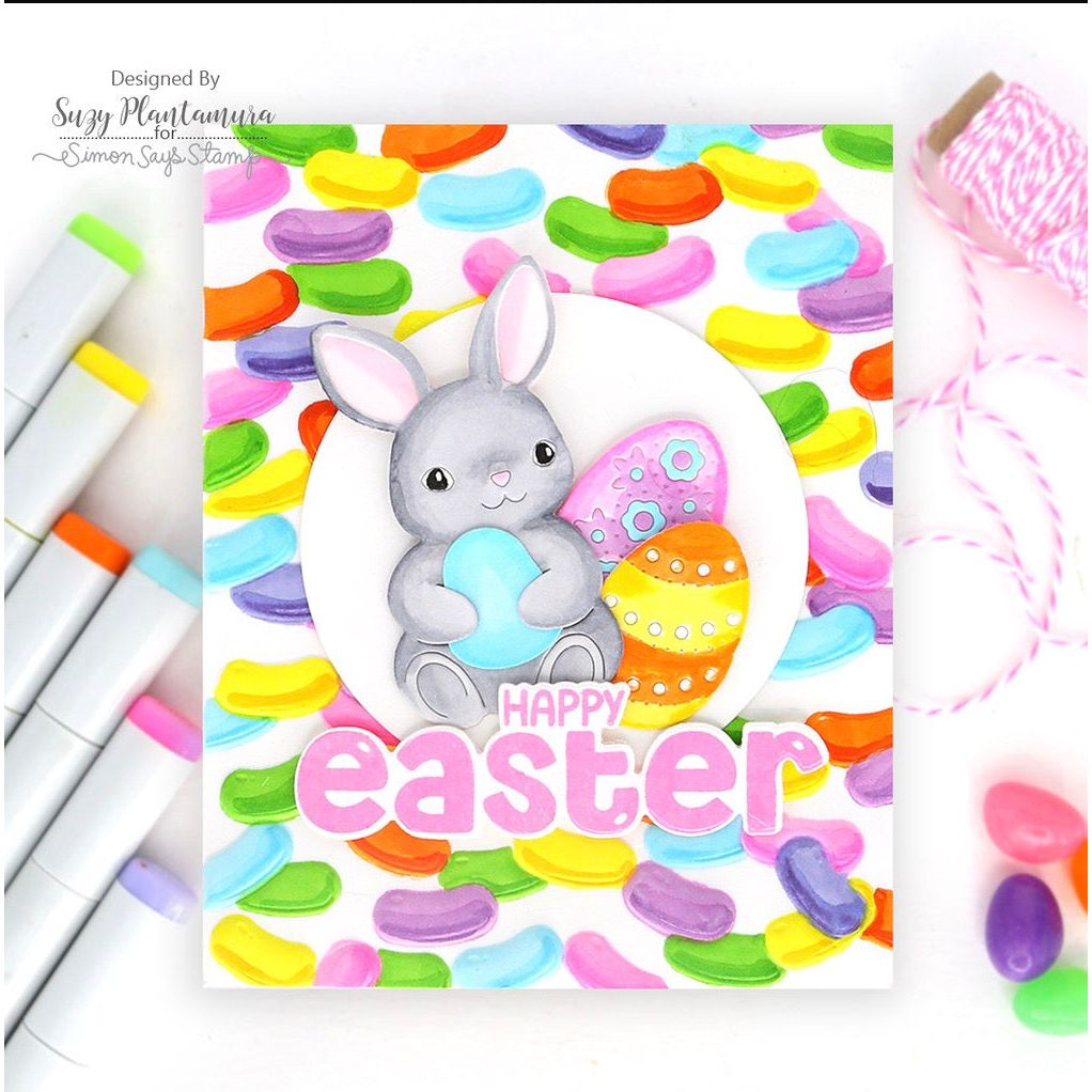 Simon Says Stamp Bundled Bunny Wafer Dies s986 Favorite Things Easter Card | color-code:ALT09