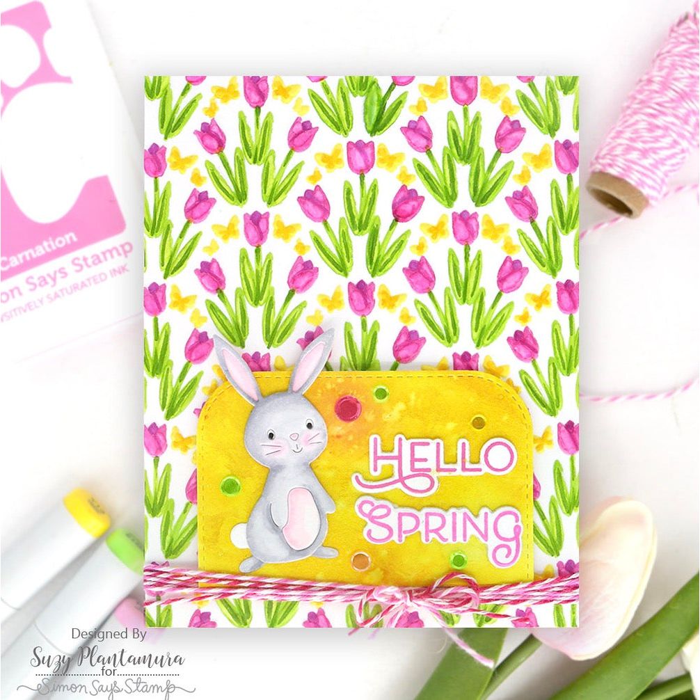 Simon Says Stamp Embossing Folder Floral Butterfly Bouquets sf507 Favorite Things Spring Card | color-code:ALT04