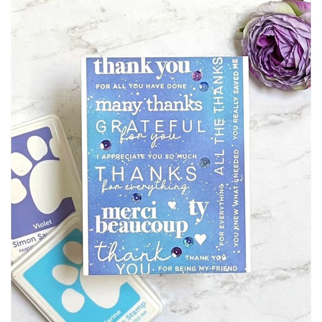 CZ Design Clear Stamps Thank You Basics cz393c Rain or Shine Thank You Card