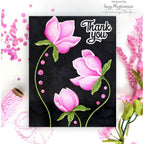 Simon Says Stamp Embossing Folder and Cutting Die Brilliant Budding Floral sfd483 Thank You Card | color-code:ALT02