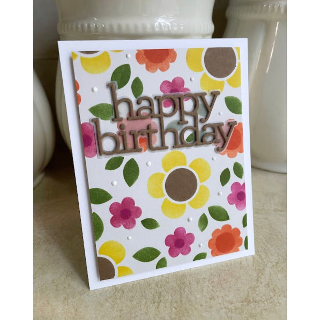 Simon Says Stamp Stencils Groovy Blooms 1027st Be Bold Birthday Card | color-code:ALT09