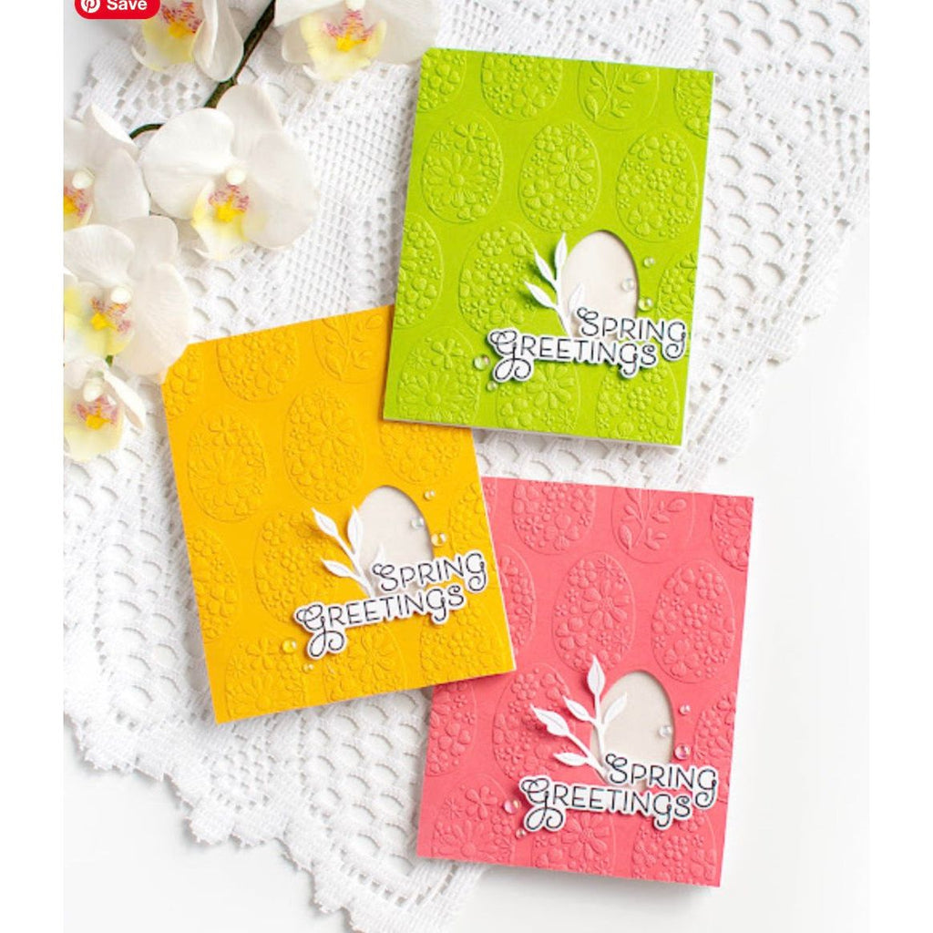 Simon Says Stamp Embossing Folder and Cutting Die Floral Easter Eggs sfd517 Favorite Things Spring Cards | color-code:ALT08