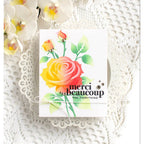 Simon Says Stamp Set of 4 Stencils Elegant Rose 1090st Thank You Card | color-code:ALT01