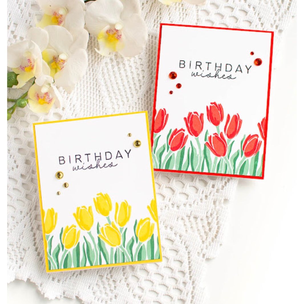 Simon Says Stamp! Simon Says Clear Stamps LAYERED TULIPS sss202121 Birthday Cards | color-code:ALT03
