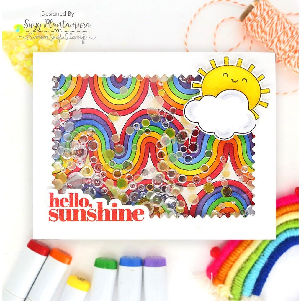 Simon Says Clear Stamp Wavy Background 1214ms You Are My Favorite Hello Card | color-code:ALT07