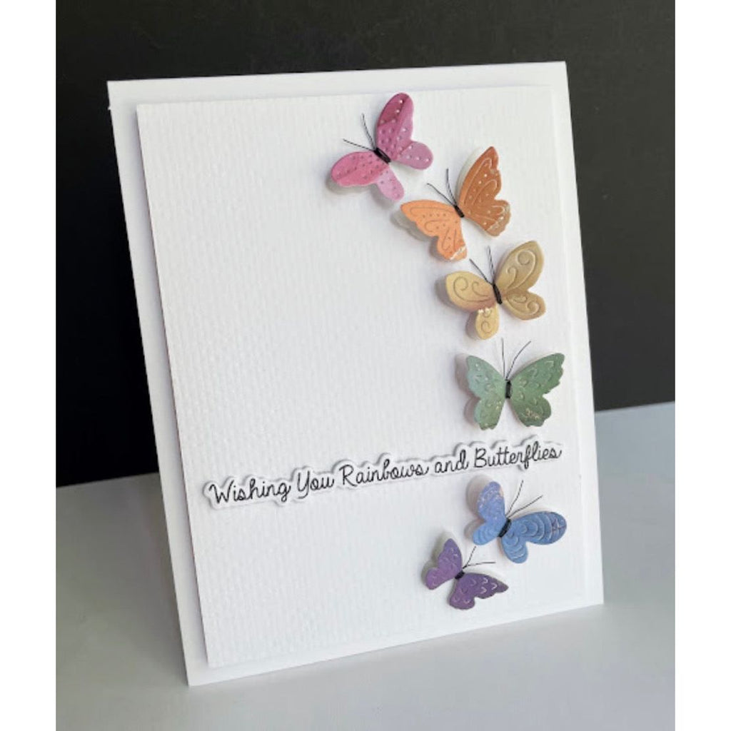 Simon Says Stamp Bright Butterflies Wafer Dies s1015 Moments in Time Rainbows and Butterflies Card | color-code:ALT08
