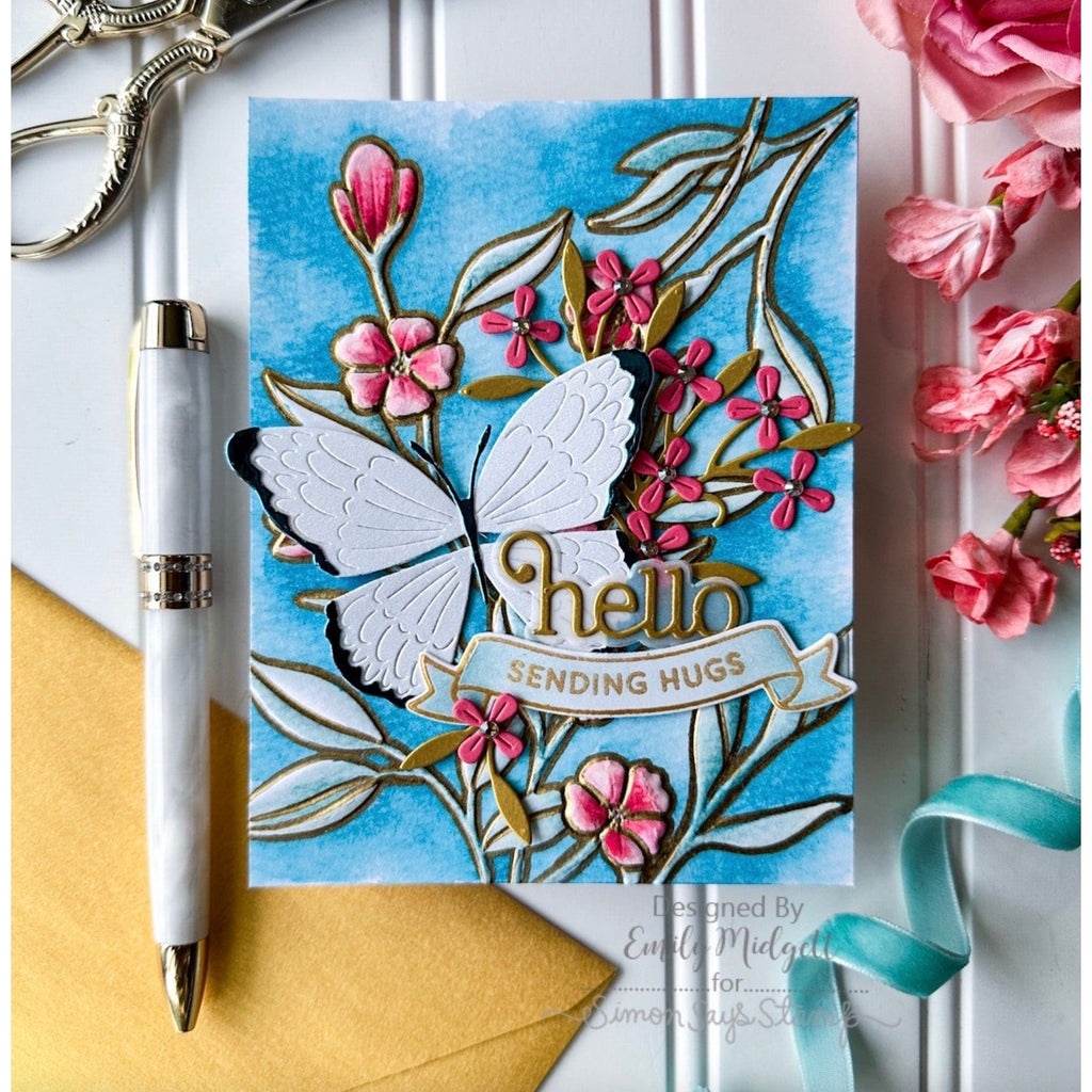 Simon Says Stamp Chelsea Butterfly Wafer Dies s933 Stamptember Hello Card | color-code:ALT06