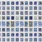 Tim Holtz Fabric By The Yard Indigo Stamps pwth291 Eclectic Elements Palette