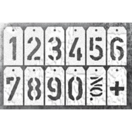Tim Holtz Set of 12 Element Stencils Freight EST002