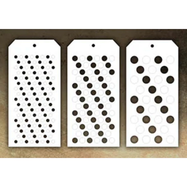 Tim Holtz Set of 3 Stencils Shifter Multi Dots THSM01