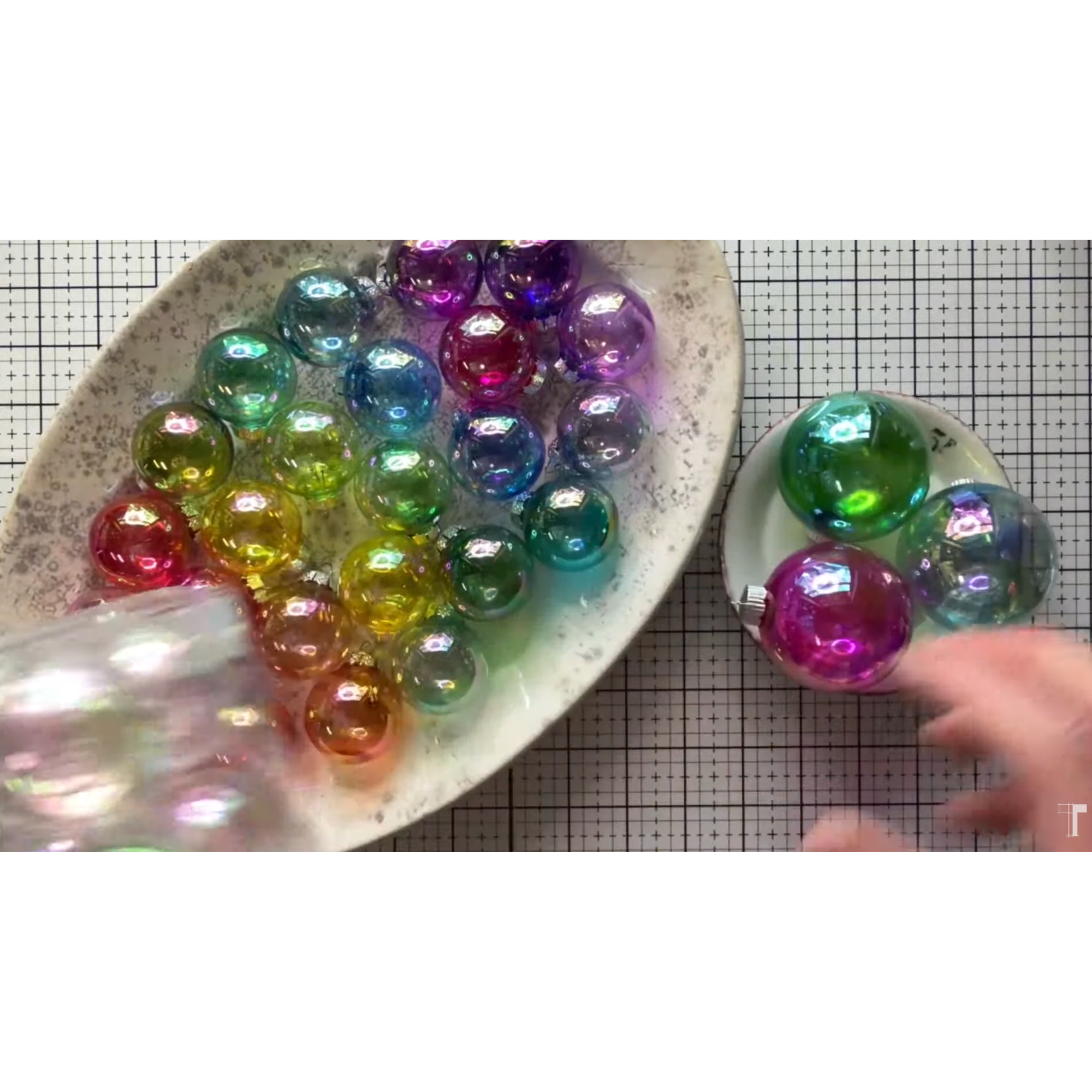 Iridescent Fillable Ball Ornaments