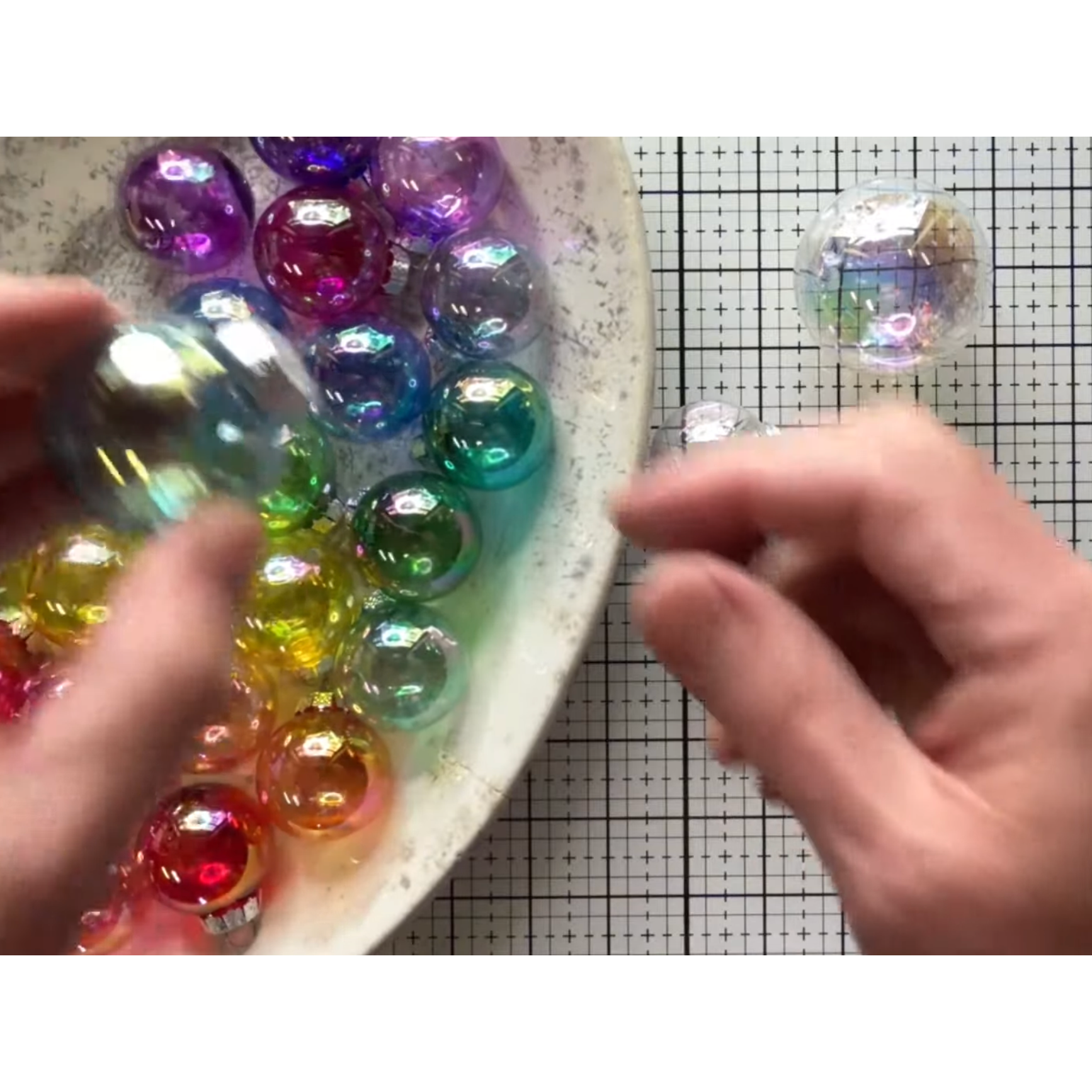 Iridescent Fillable Ball Ornaments