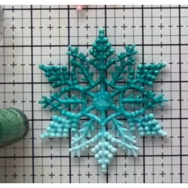 White Glitter Snowflake Ornaments