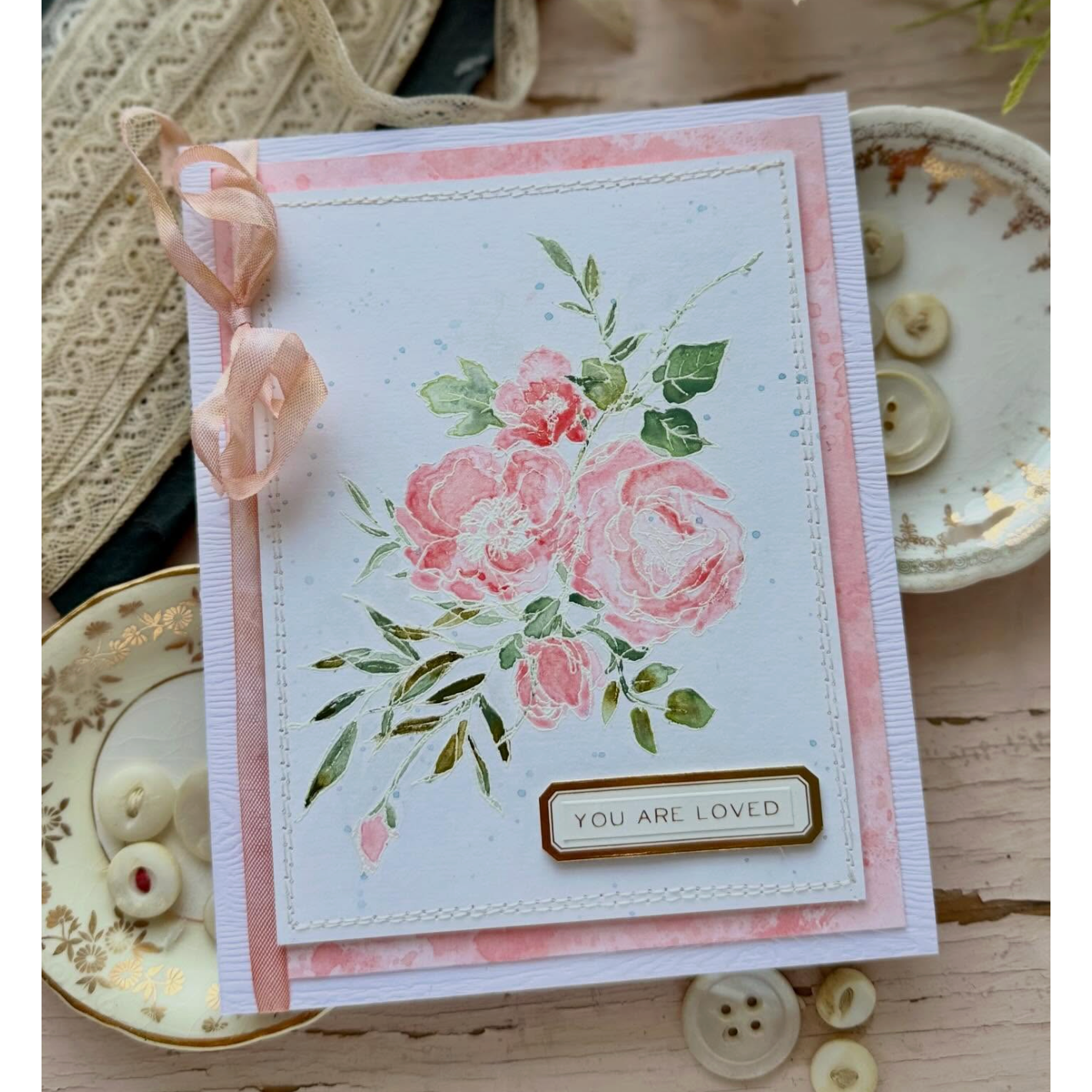 Tim Holtz Cling Rubber Stamps Floral Outline cms430