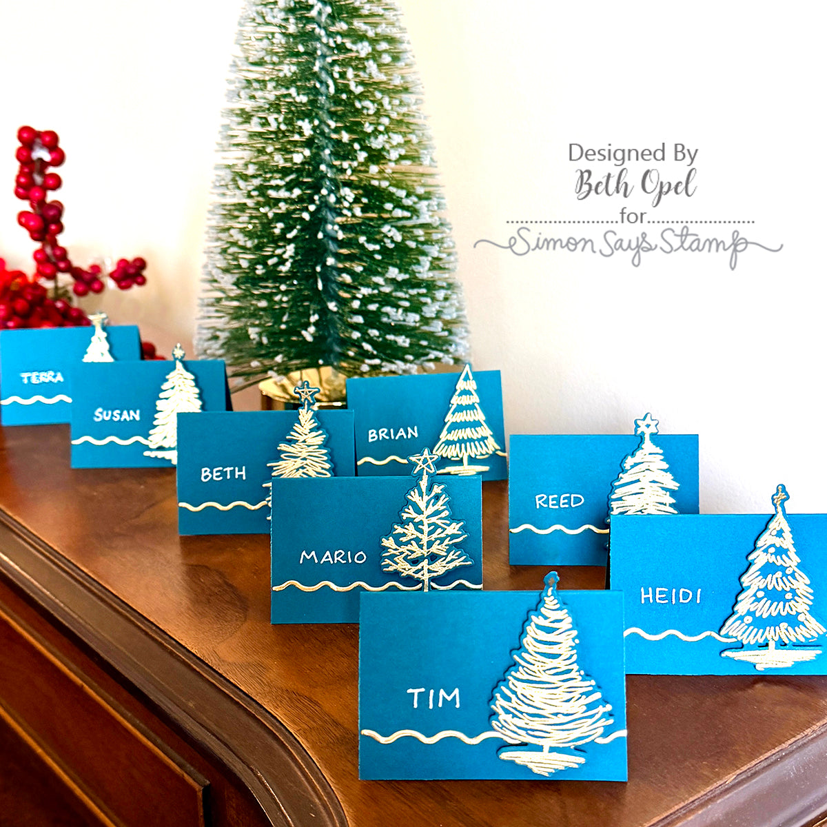 Simon Says Stamp Scribbly Christmas Wafer Dies 249sss Christmas Place Cards | color-code:ALT03