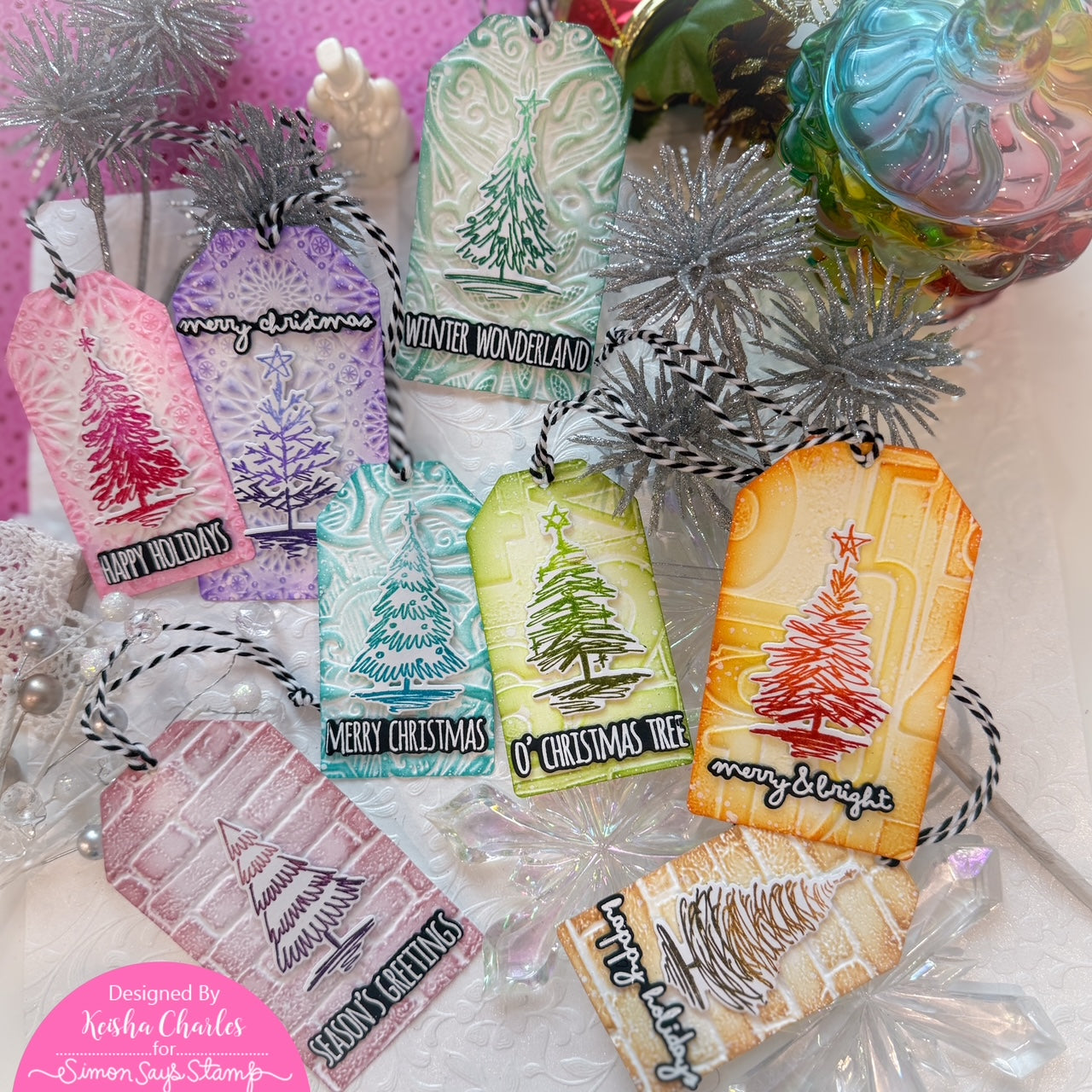 Simon Says Stamp Scribbly Christmas Wafer Dies 249sss Christmas Tags