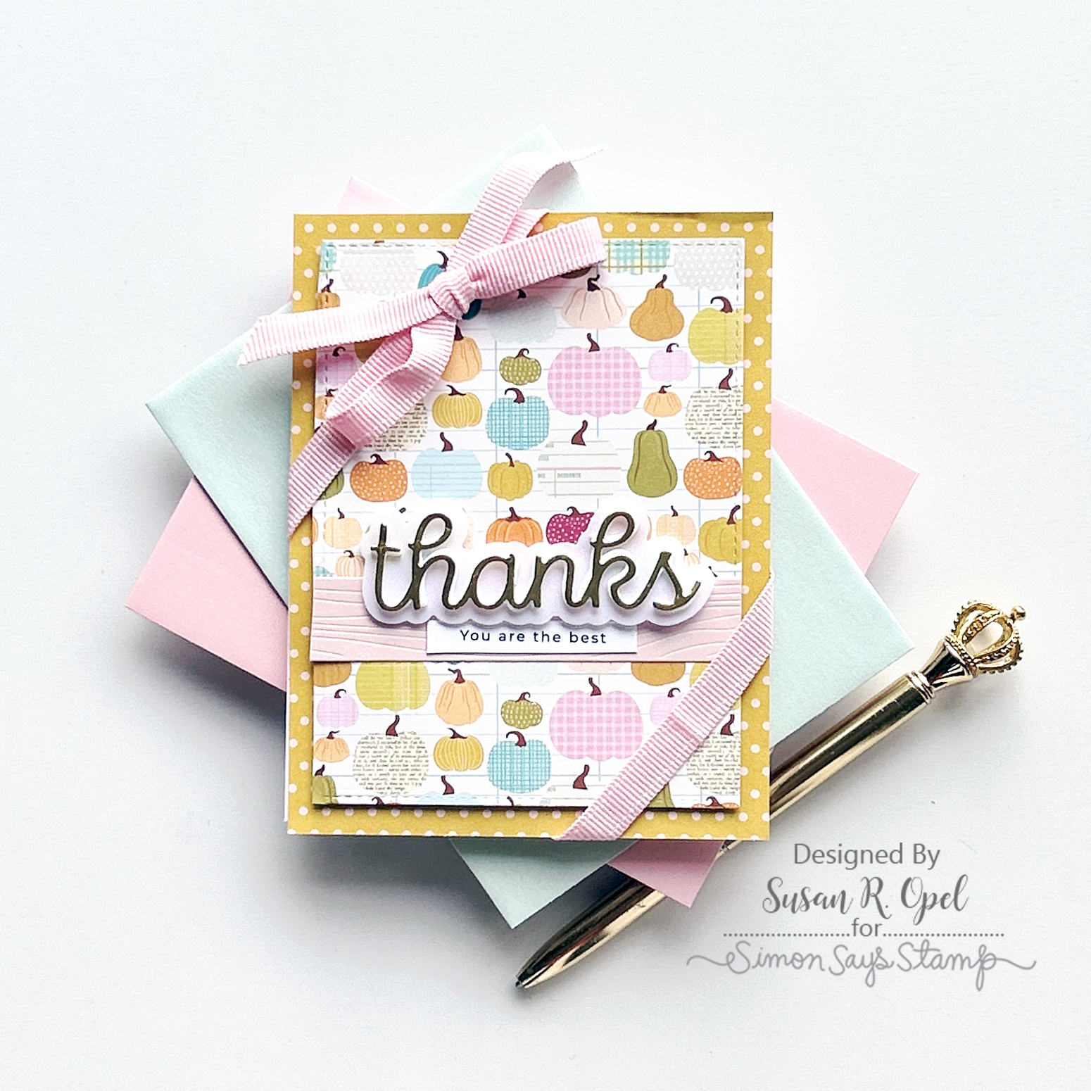CZ Design Scripty Thanks Wafer Dies czd207 Season Of Wonder Thanks Card