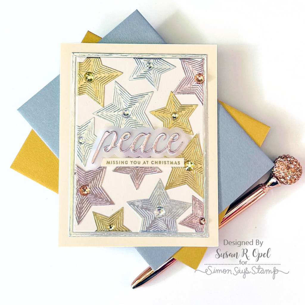 Simon Says Stamp Scripty Peace Wafer Dies 1208sd Festive Fun Christmas Card | color-code:ALT05