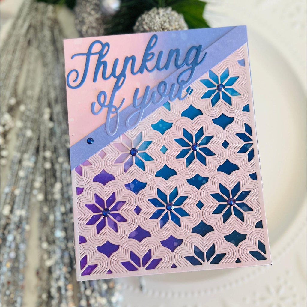 Simon Says Stamp Scripty Thinking of You Wafer Dies 1216sd DieCember Thinking of You Card