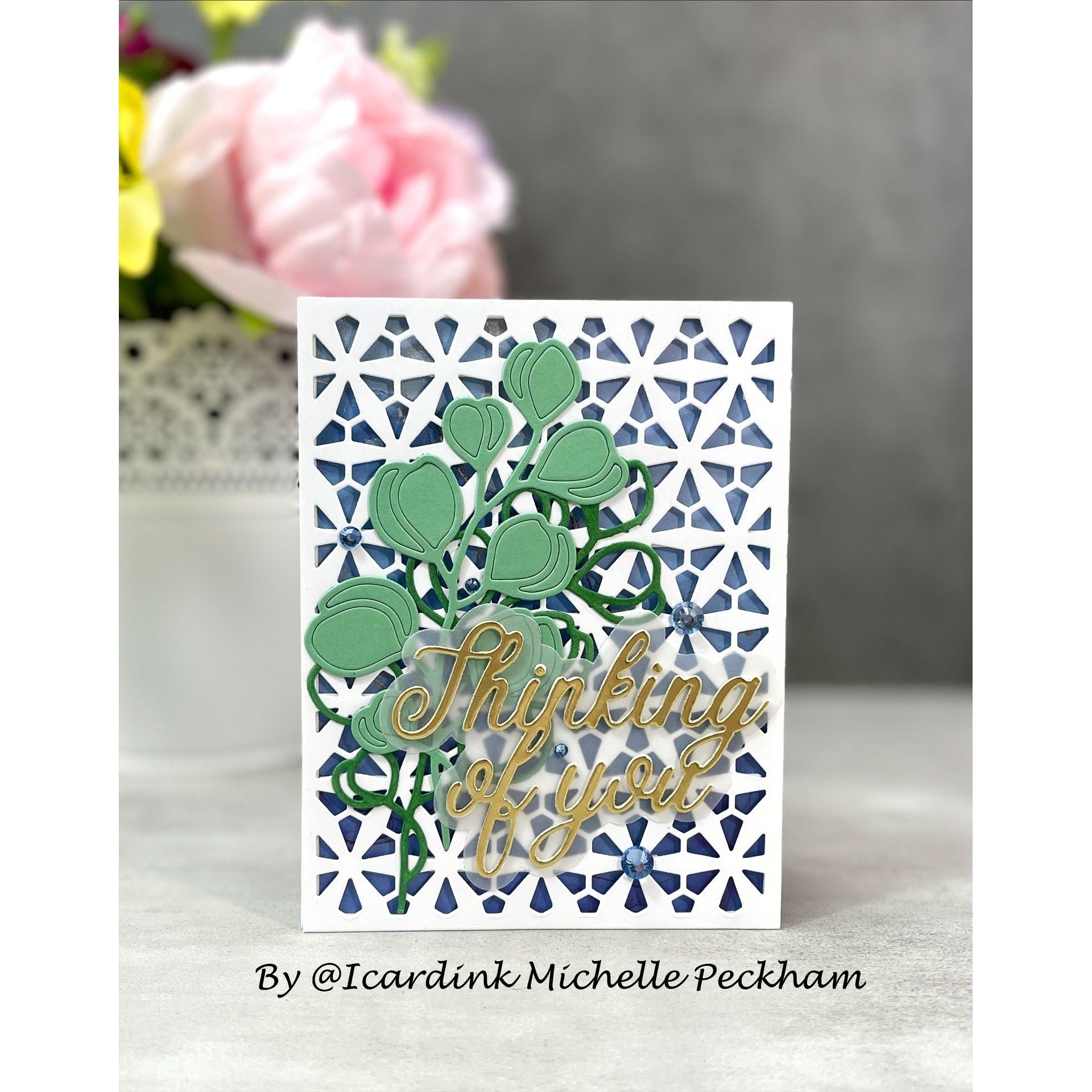 Simon Says Stamp Scripty Thinking of You Wafer Dies 1216sd DieCember Thinking of You Card