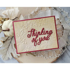 Simon Says Stamp Scripty Thinking of You Wafer Dies 1216sd DieCember Thinking of You Card