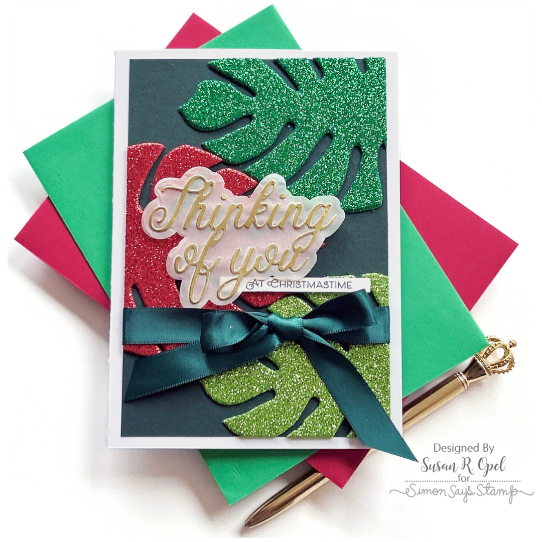 Simon Says Stamp Scripty Thinking of You Wafer Dies 1216sd DieCember Thinking of You Card