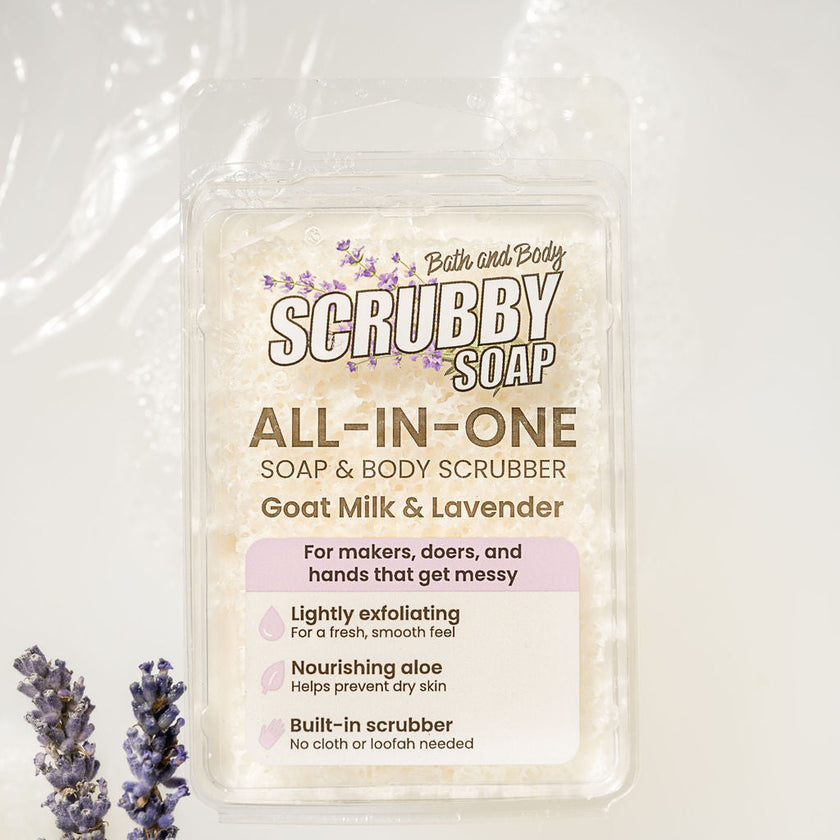 Scrubby Soap Goat Milk And Lavender 91202 New Photo