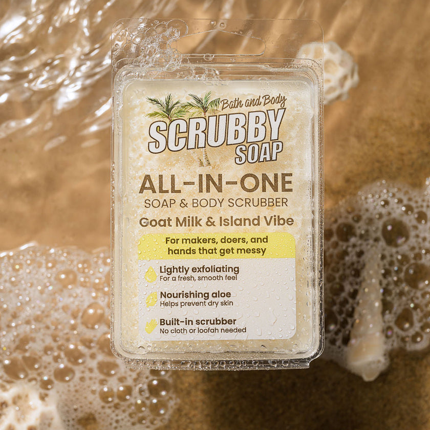 Scrubby Soap Island Vibe With Goat Milk And Aloe 76287 New Photo
