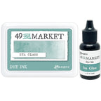 Ranger 49 and Market Sea Glass Dye Ink Pad And Reinker Bundle