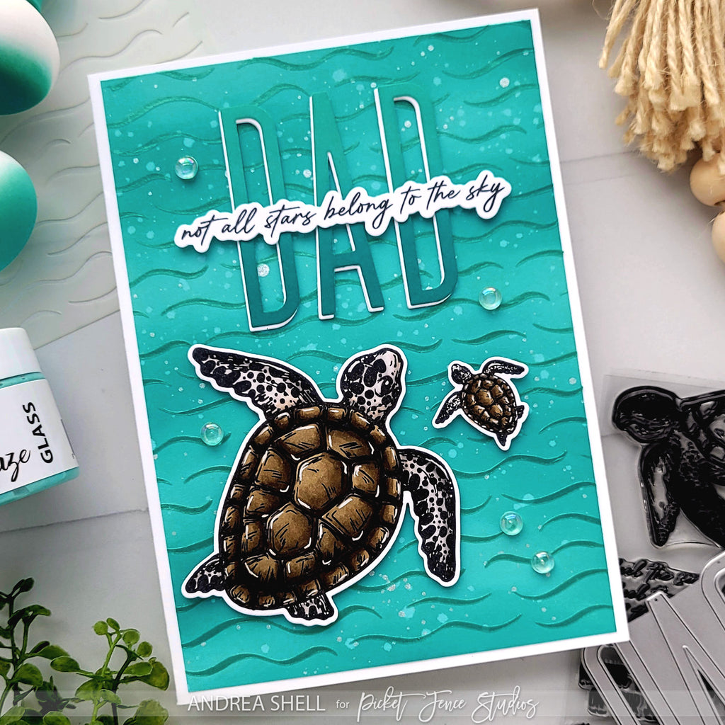 Picket Fence Studios Signature Quotes: The Sea Stamp and Die Bundle dad