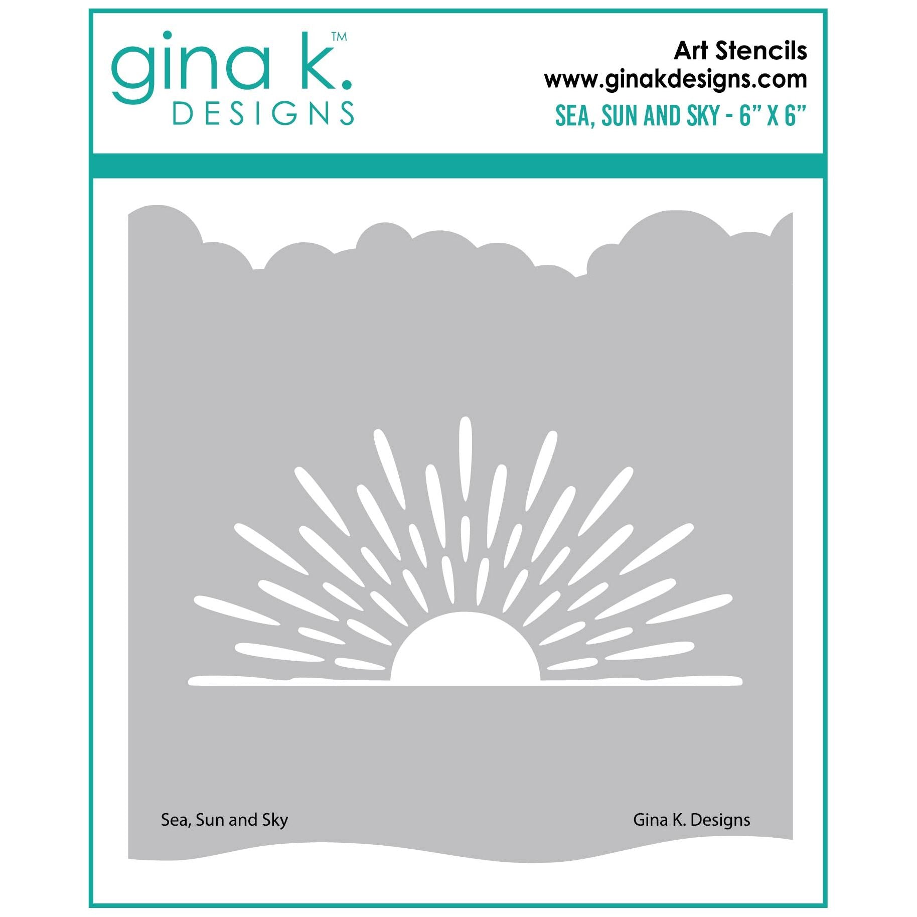 Gina K Designs Sea Sun and Sky Stencil gkdst51