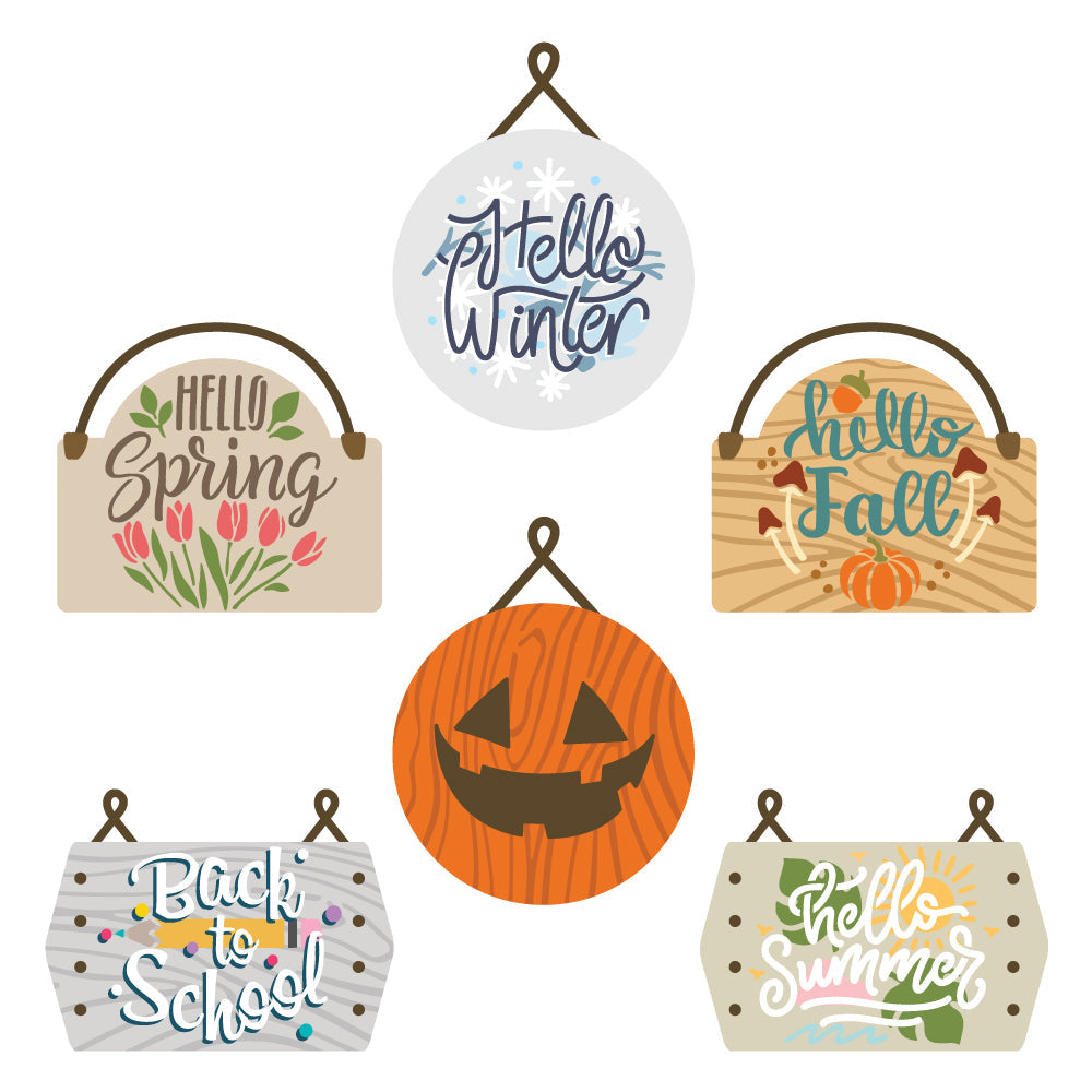 Honey Bee Seasonal Signs Stencils And Dies Bundle