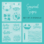 Honey Bee Seasonal Signs Stencils And Dies Bundle
