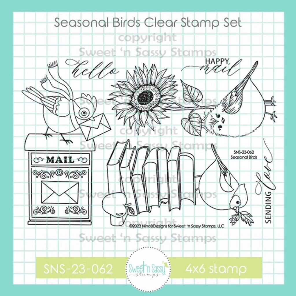 Sweet 'N Sassy Seasonal Birds Clear Stamps sns-23-062