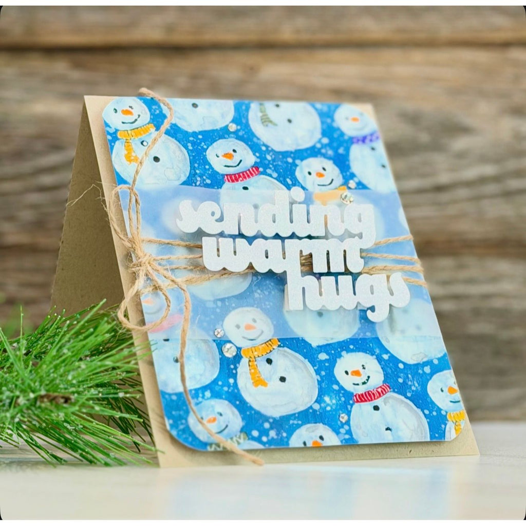 CZ Design Sending Warm Hugs Wafer Dies czd284 DieCember Winter Card