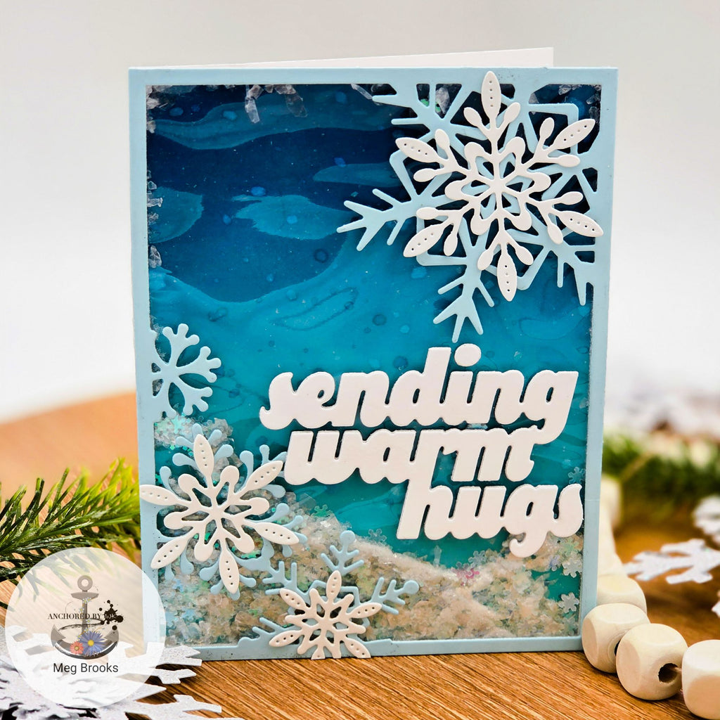 CZ Design Sending Warm Hugs Wafer Dies czd284 DieCember Winter Card