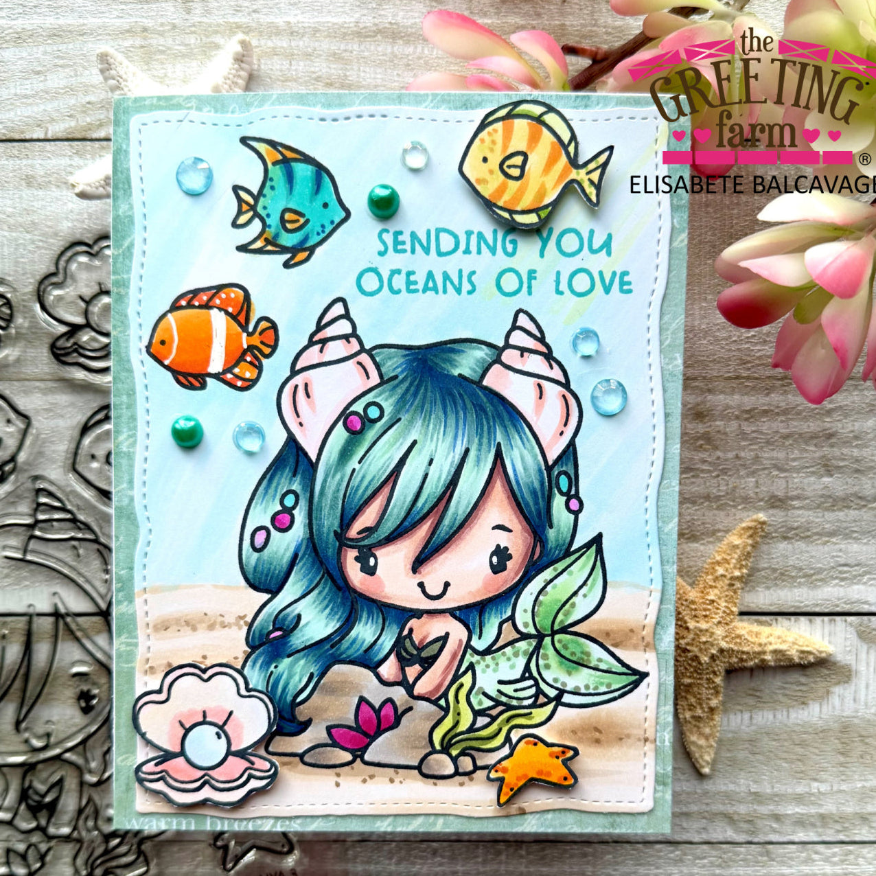 Sending You Oceans of Love Mermaid Card